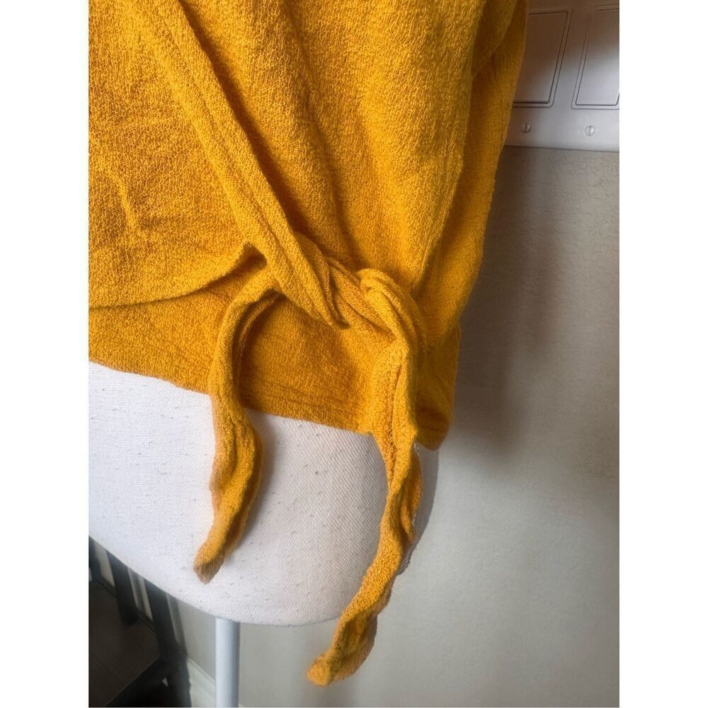 ⭐️3 for $10⭐️ Madewell Texture & Thread Yellow Wrap blouse - Picture 3 of 7